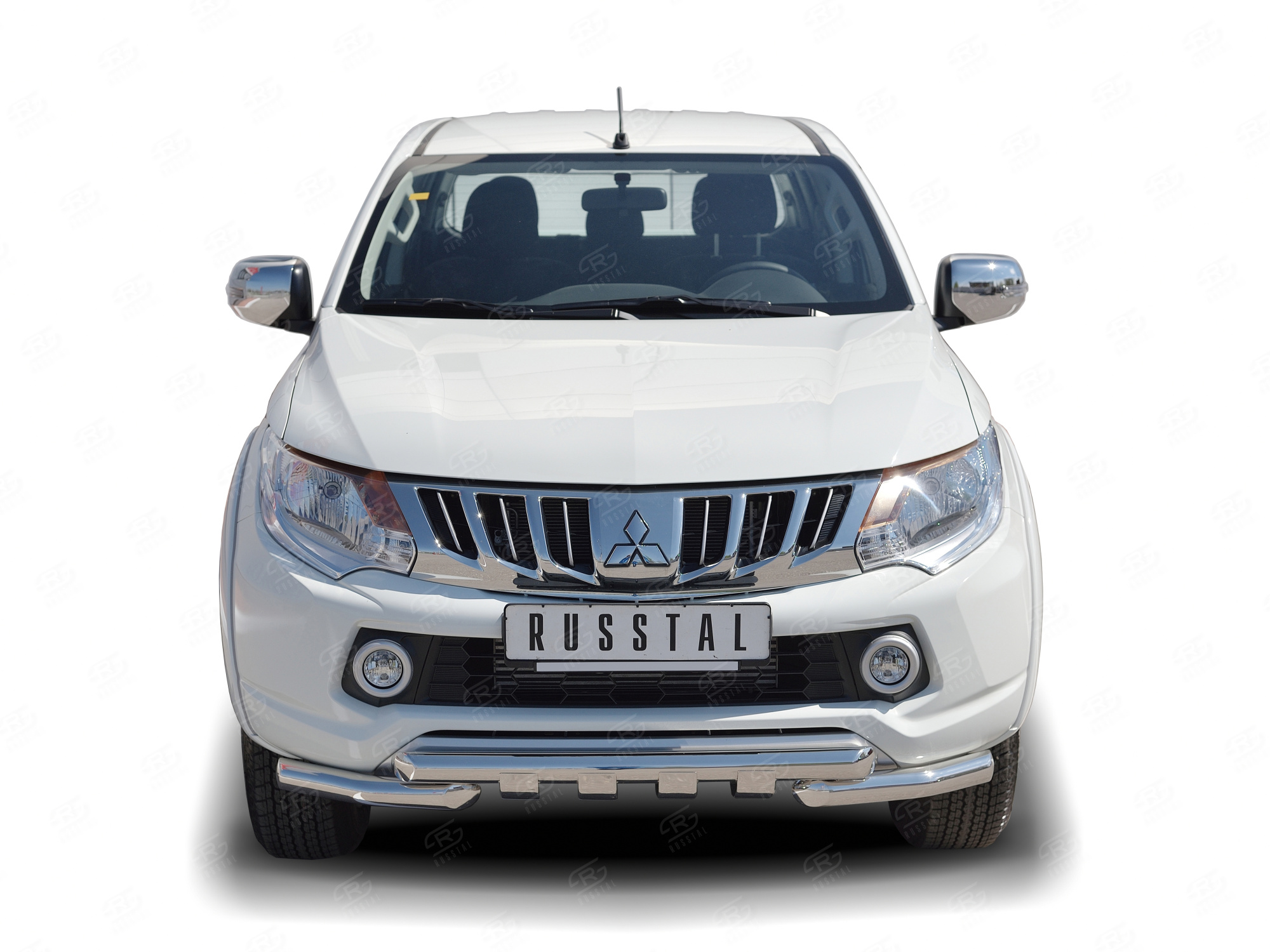 Фото Защита переднего бампера d63дуга-d63 уголки+клыки MITSUBISHI L200 2015-