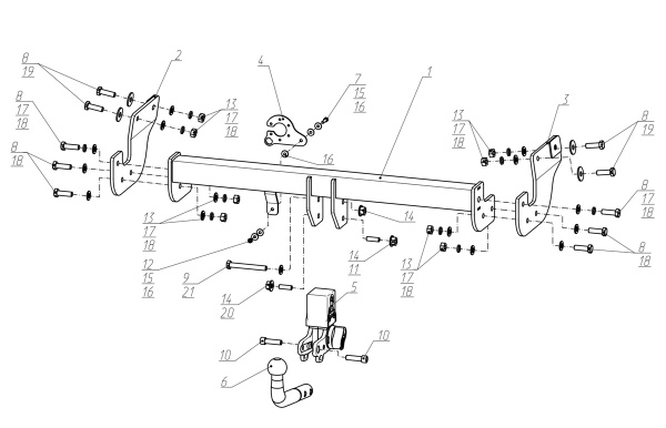 Фаркоп BERG «быстросъемный на ключ» для Geely Monjaro I (2021-)
