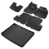 Комплект ковриков салона и багажника Rival для Nissan Terrano III 5-дв. (4WD) 2017-н.в., полиуретан, с крепежом, с перемычкой, 6 шт., K14701007-4