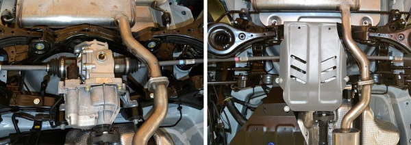 Фото Защита редуктора Rival для Hyundai Creta 4WD 2016-н.в., алюминий 4 мм, с крепежом, 333.2362.1