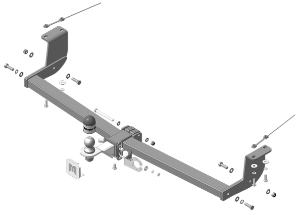 Фаркоп Мотодор с оцинкованным шаром на Honda StepWGN (2015-)