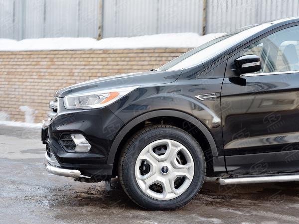 Фото Защита переднего бампера d63 секции FORD KUGA 2016-