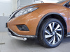 Фото Защита переднего бампера d63 секция-75х42 дуга NISSAN MURANO 2016