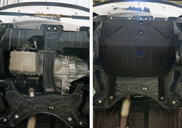 Фото Защита картера и КПП Автоброня для Chery Chery Tiggo 3, V - 1.6, МКПП