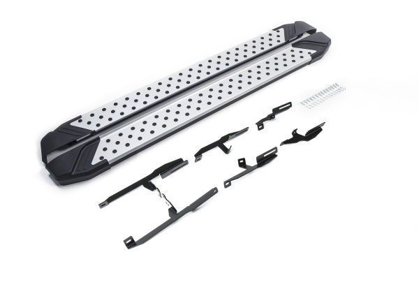 Фото Пороги алюминиевые Rival "Bmw-Style" для Suzuki Grand Vitara, 5D 2005-2008-2012-2016