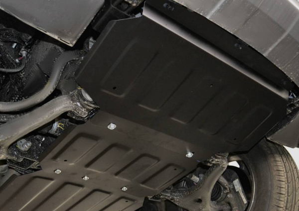 Фото Защита радиатора и картера Автоброня для Kia Mohave 2017-, V - все; 2 Части