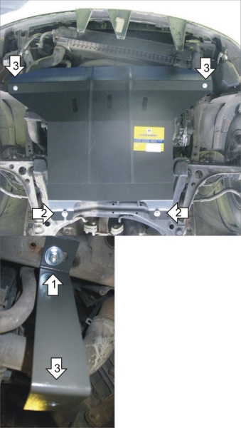 Фото Защита Motodor для картера и кпп Ford Galaxy (1995-2006)