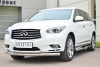 Фото Защита переднего бампера d76 (дуга) d63 (дуга) INFINITI JX35-QX60 2013-2016