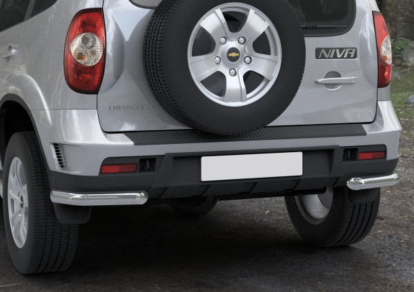 Фото Защита заднего бампера d57 уголки Chevrolet Niva 2009-