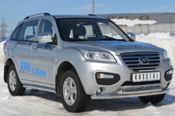 Фото Защита переднего бампера d63 ( секции)/d63 (дуга) LIFAN X60 2011-2016