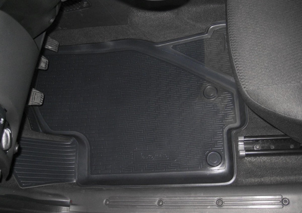 Комплект ковриков салона и багажника Rival для Datsun mi-DO хэтчбек 2015-н.в., полиуретан, с крепежом, с перемычкой, 6 шт., K18701002-1