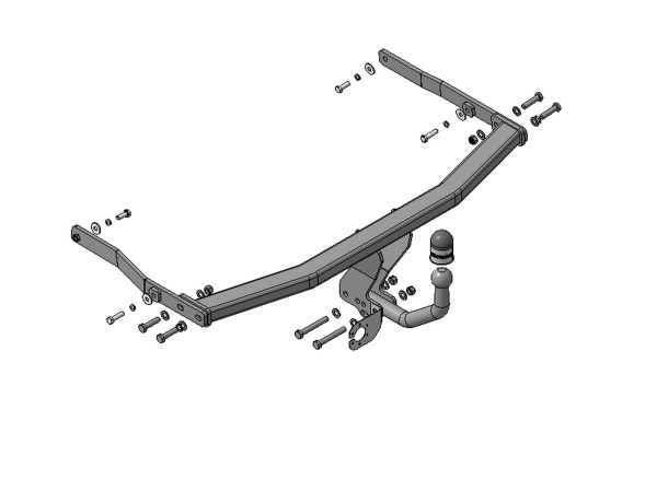 фото Фаркоп Мотодор с оцинкованным шаром на Renault Grand Scénic 2009-2013, 2013-