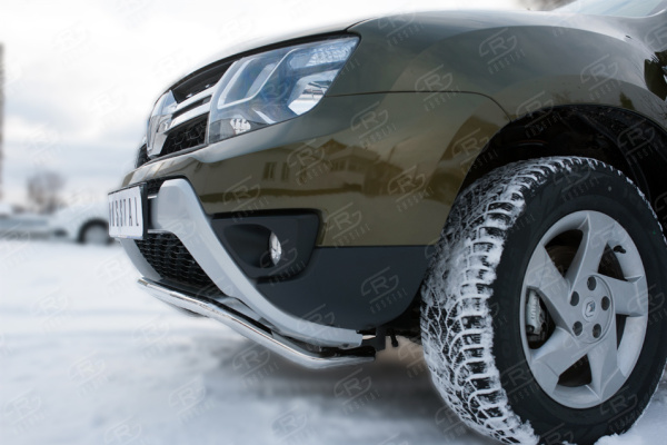 Фото Защита переднего бампера d42 (волна) RENAULT Duster 2015-