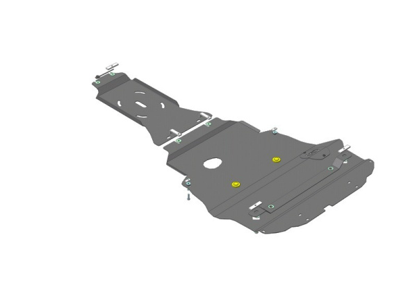 Фото Защита Motodor для картера и кпп (две части) Lexus IS (4WD, акпп) (2005-2008)