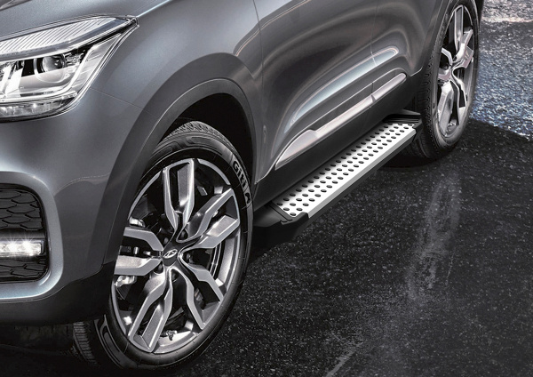 Фото Пороги алюминиевые Rival "Bmw-Style круги" для Chery Tiggo 4 I рестайлинг 2019-н.в.