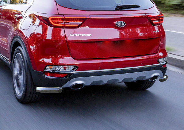 Фото Защита заднего бампера d57 уголки для KIA Sportage 2018-, GT-Line
