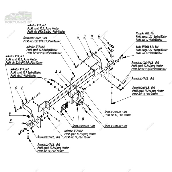 Фаркоп Imiola для Fiat Ducato III (2006-) "L1, L2, L3"