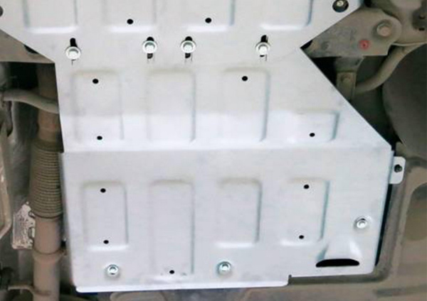 Фото Защита КПП Rival для Mercedes-Benz V-class АКПП RWD 2014-н.в., алюминий 4 мм, с крепежом, 333.3939.1