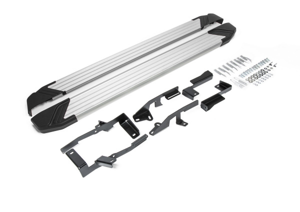 Фото Пороги алюминиевые Rival "Silver" для Ford Kuga 2016-