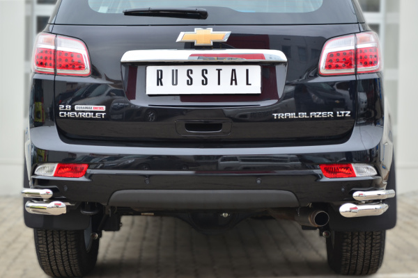 Фото Защита заднего бампера уголки d63 (секции) d42 (секции) CHEVROLET Trailblazer 2012-