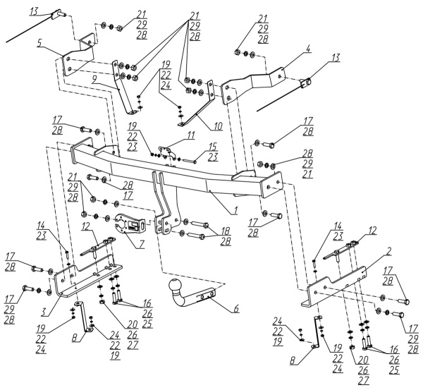 Фаркоп BERG для Chery Tiggo 9 I (2024-)
