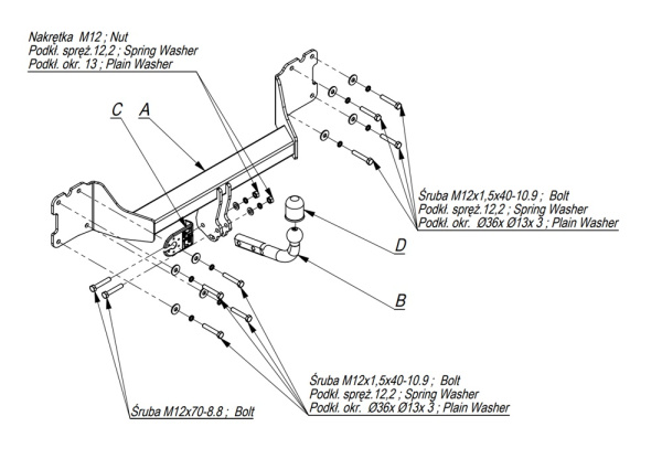 Фаркоп Imiola для Audi Q7 2015-