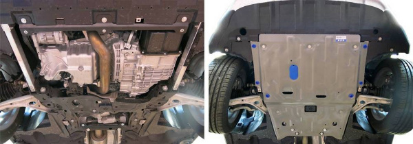 Фото Защита картера и КПП Rival для Infiniti QX30 2016-н.в., алюминий 4 мм, с крепежом, 333.3906.1