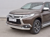 Фото Защита переднего бампера d76 секция-d42 дуга MITSUBISHI PAJERO SPORT 2016