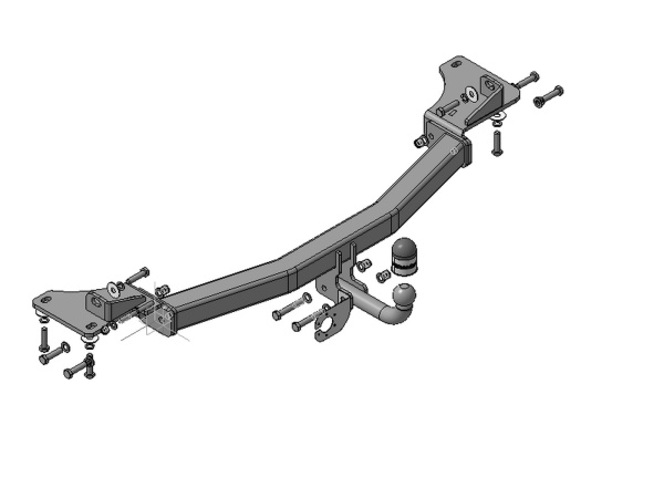 Фаркоп Мотодор с оцинкованным шаром на Ford Explorer 2015-