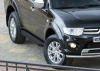 Фото Пороги алюминиевые Rival "Premium-Black" для Mitsubishi Pajero Sport 2008-2013-2016