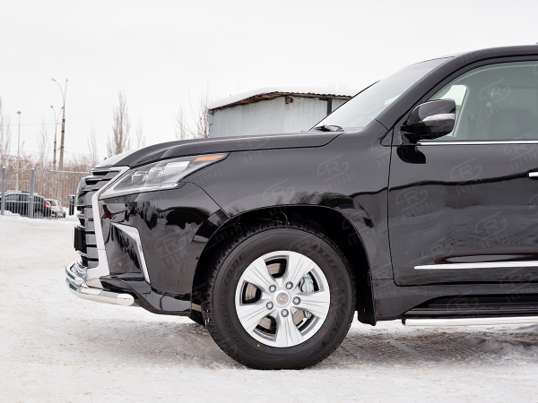 Фото Защита переднего бампера d63 секция-d42 дуга LEXUS LX450d-LX570 2015 (кроме F-Sport)