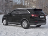 Фото Защита заднего бампера уголки d63 секции KIA SORENTO PRIME 2018-
