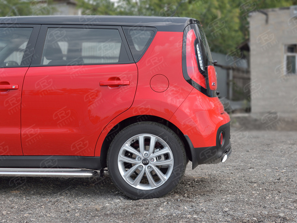 Фото Защита заднего бампера d75х42 дуга KIA SOUL 2017-