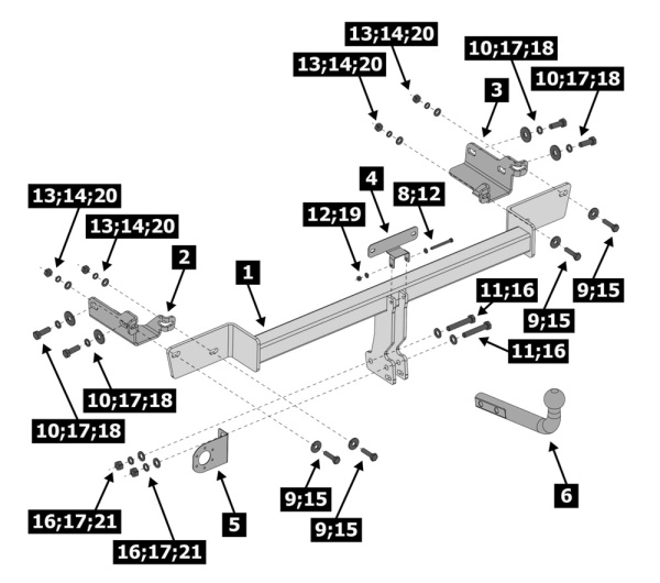 фото Фаркоп BERG для KIA Rio IV седан (2017-2022)