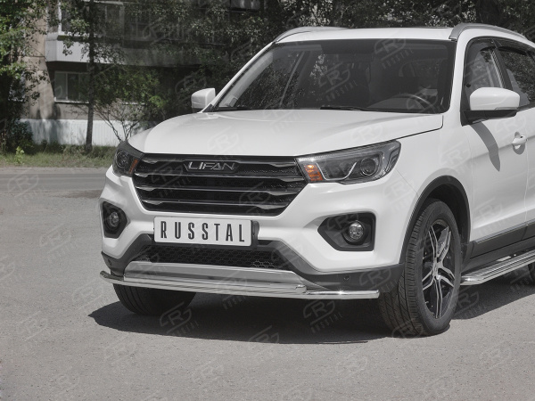 Фото Защита переднего бампера d42 секции-d42 дуга LIFAN X70 2018-