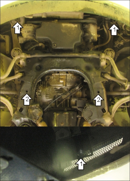 Фото Защита Motodor для картера и радиатора Audi A8 (1994-1999)