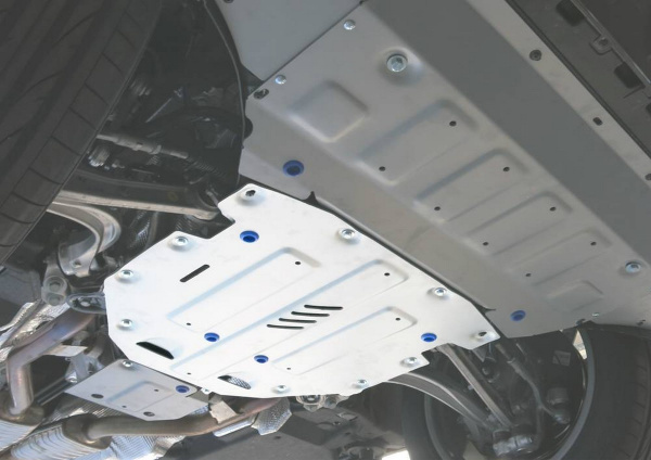 Фото Защита КПП Rival для Audi Q7 2015-н.в., алюминий 4 мм, с крепежом, 333.0330.1