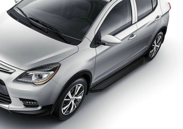 Фото Пороги алюминиевые Rival "Premium-Black" для Lifan X50 2015-