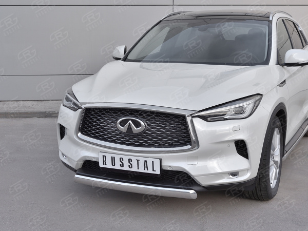 Фото Защита переднего бампера d75х42 дуга INFINITI QX50 2018-
