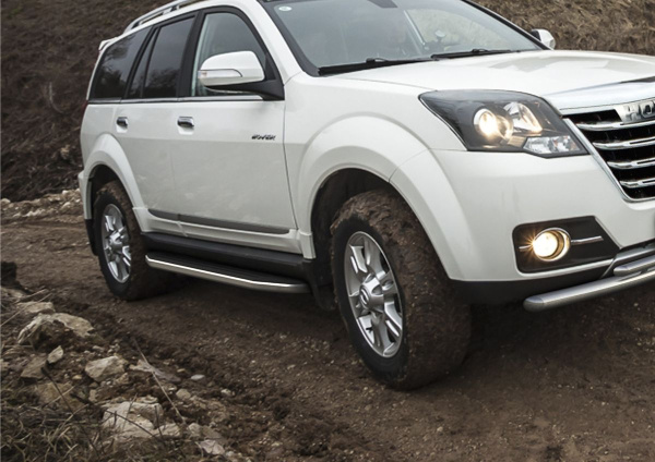 Фото Пороги алюминиевые Rival "Premium" для Great Wall Hover H3 2010-2014
