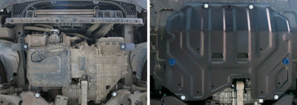 Фото Защита картера и КПП АвтоБроня (увеличенная) для Kia Sportage 2010-2016