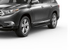 Фото Пороги алюминиевые Rival "Premium-Black" для Toyota Highlander 2007-2010-2014