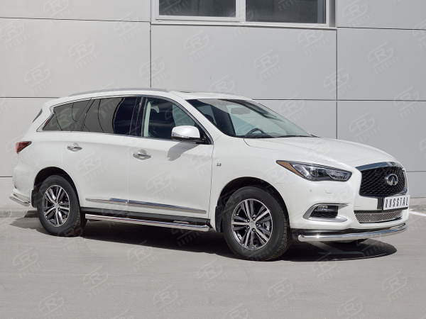 Фото Защита переднего бампера d63 дуга INFINITI QX60 2016-