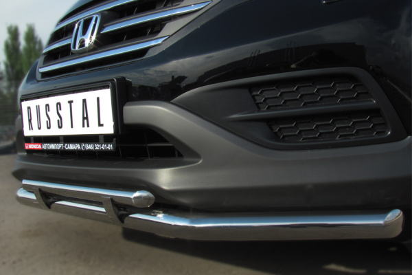 Фото Защита переднего бампера d63 (секции) d42 (прямой) HONDA CR-V 2.0 2013-2015