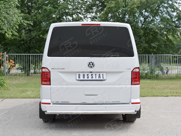 Фото Защита заднего бампера d63 дуга VOLKSWAGEN Multivan Caravella Transporter Т6 2016 (короткая база)
