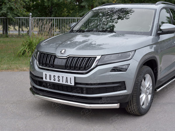 Фото Защита переднего бампера d63 секции SKODA KODIAQ 2017-
