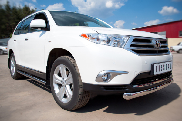 Фото Пороги труба d63 (вариант 2) TOYOTA Highlander 2010-2013