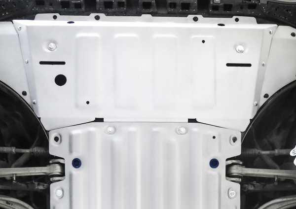 Фото Защита радиатора и картера Rival для Audi Q8 2019-н.в., алюминий 4 мм, с крепежом, 333.0348.1