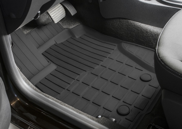 Коврики салона литьевые Rival для Nissan Terrano 5-дв. 2WD 2016-2017/4WD 2014-2016 2016-2017/Renault Duster 5-дв. 4WD 2010-2015, резина, с крепежом, с перемычкой, 5 шт., 64701002