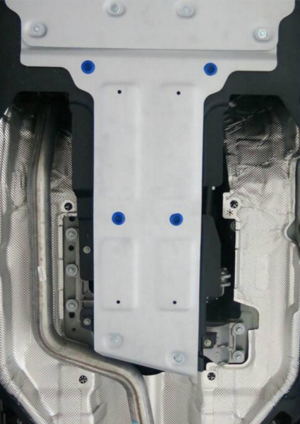 Фото Защита КПП Rival для Jaguar XF 4WD 2015-н.в., алюминий 4 мм, с крепежом, 333.2605.1